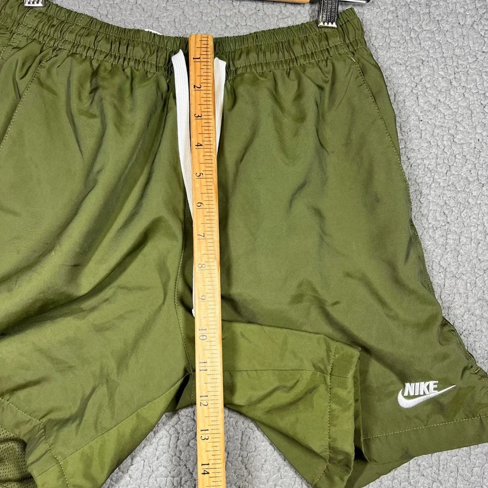 Nike Mens Sportswear Woven Flow Shorts Olive Green AR2382-326 Size Small